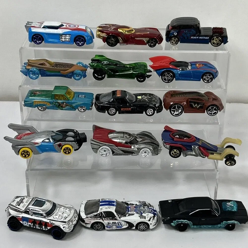 Hot Wheels Marvel DC Superhero Lot Wolverine Aquaman Thor SpiderMan Ghost Rider